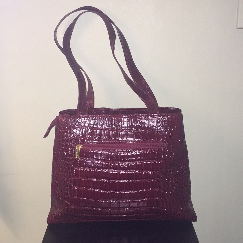 Muska Milano leather handbag Burgundy
